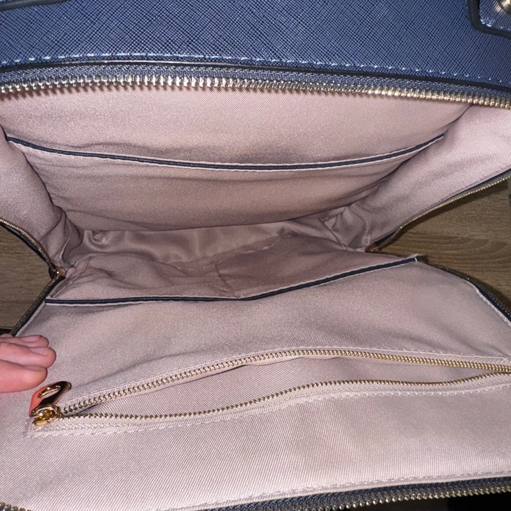 Calpak Navy Backpack with Gold Hardware Laptop Bag - Picture 3 of 9